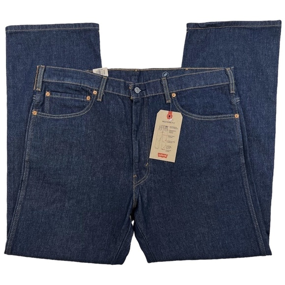 NWT Levi's Mens Western Fit Heavyweight Stretch Denim Jeans Dark Rinse 40x32 - Picture 5 of 14